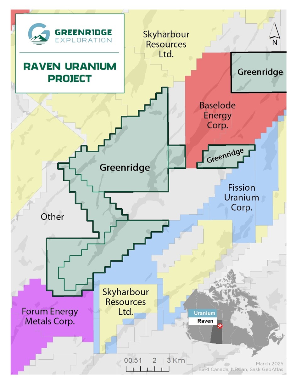Location of the Raven Uranium Project