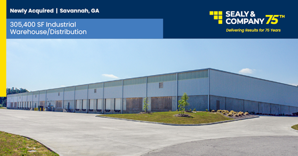 One of the buildings Sealy & Company acquired as part of a 305,400 square foot industrial real estate portfolio located in Savannah, Georgia.
