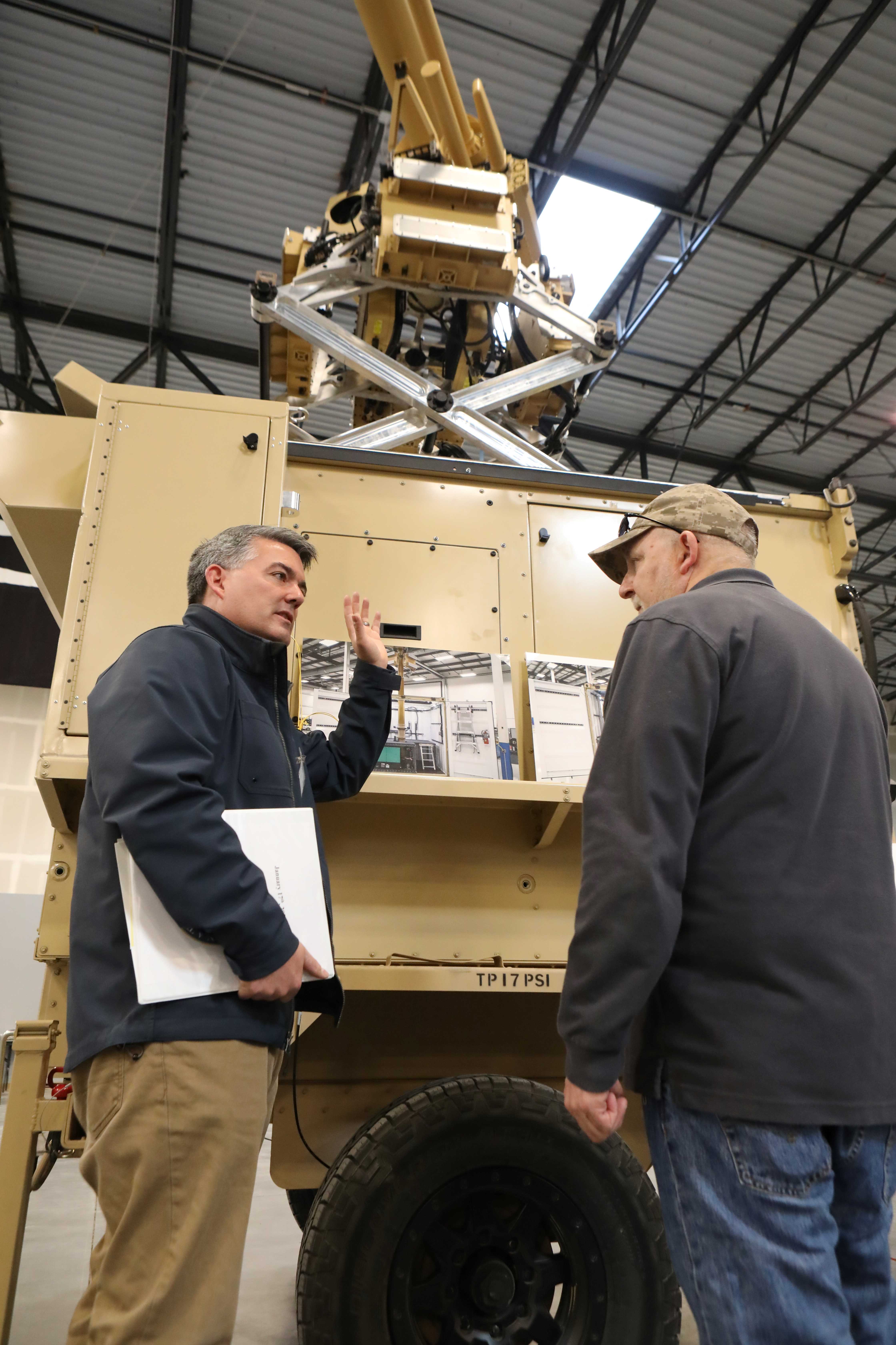 US Senator Cory Gardner discusses Liteye AUDS Systems with Tom Scott, CTO/Co-Owner