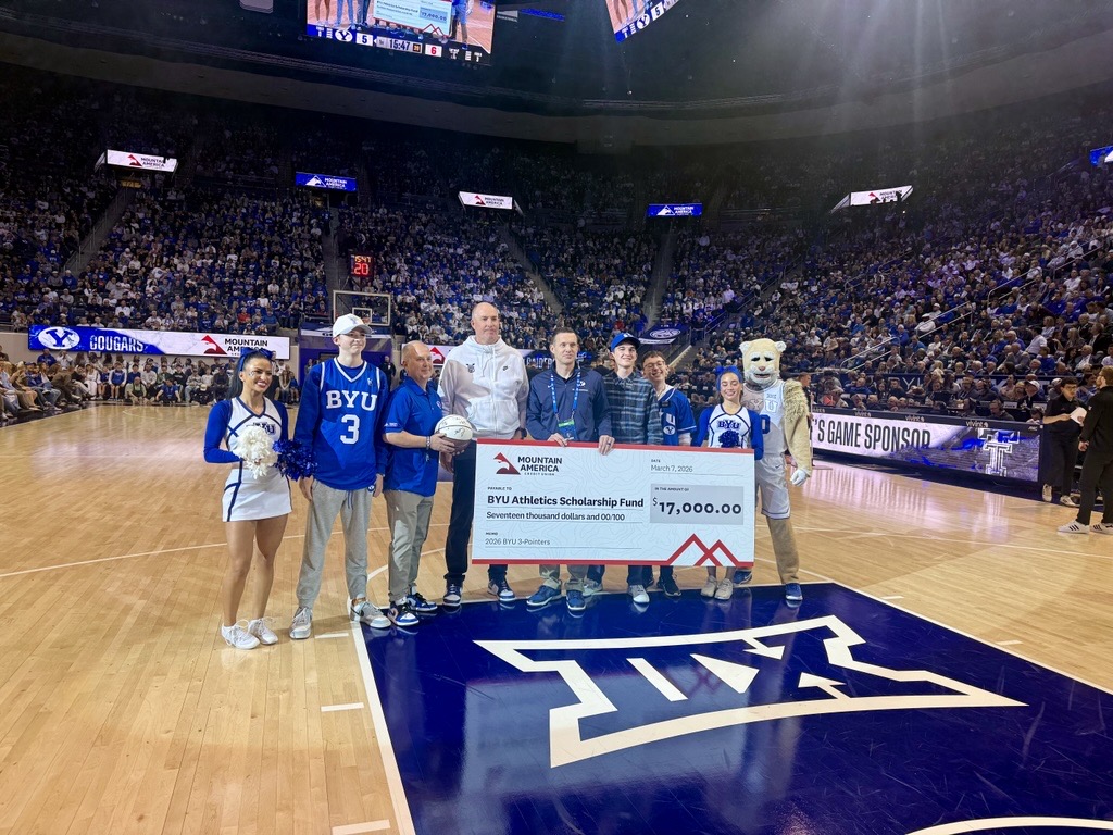 Mountain America Supports BYU Student-Athletes with $17,000 Donation Through 3-Point Donation Program