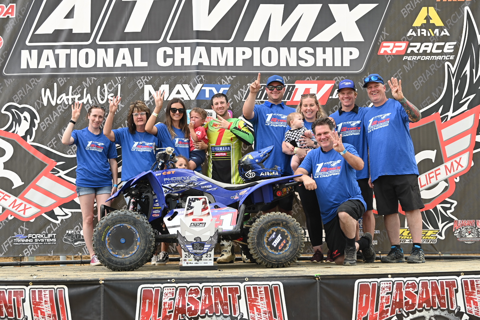 In the AMA ATV Motocross (ATV MX) series, Yamaha racers swept the podium in the AMA Pro division. Defending Champion, Joel Hetrick won his fourth-overall ATV MX Championship on his Phoenix Racing / DASA / CST / Moose YFZ450R, with seven first-place finishes to earn the $15,000 bLU cRU bonus.