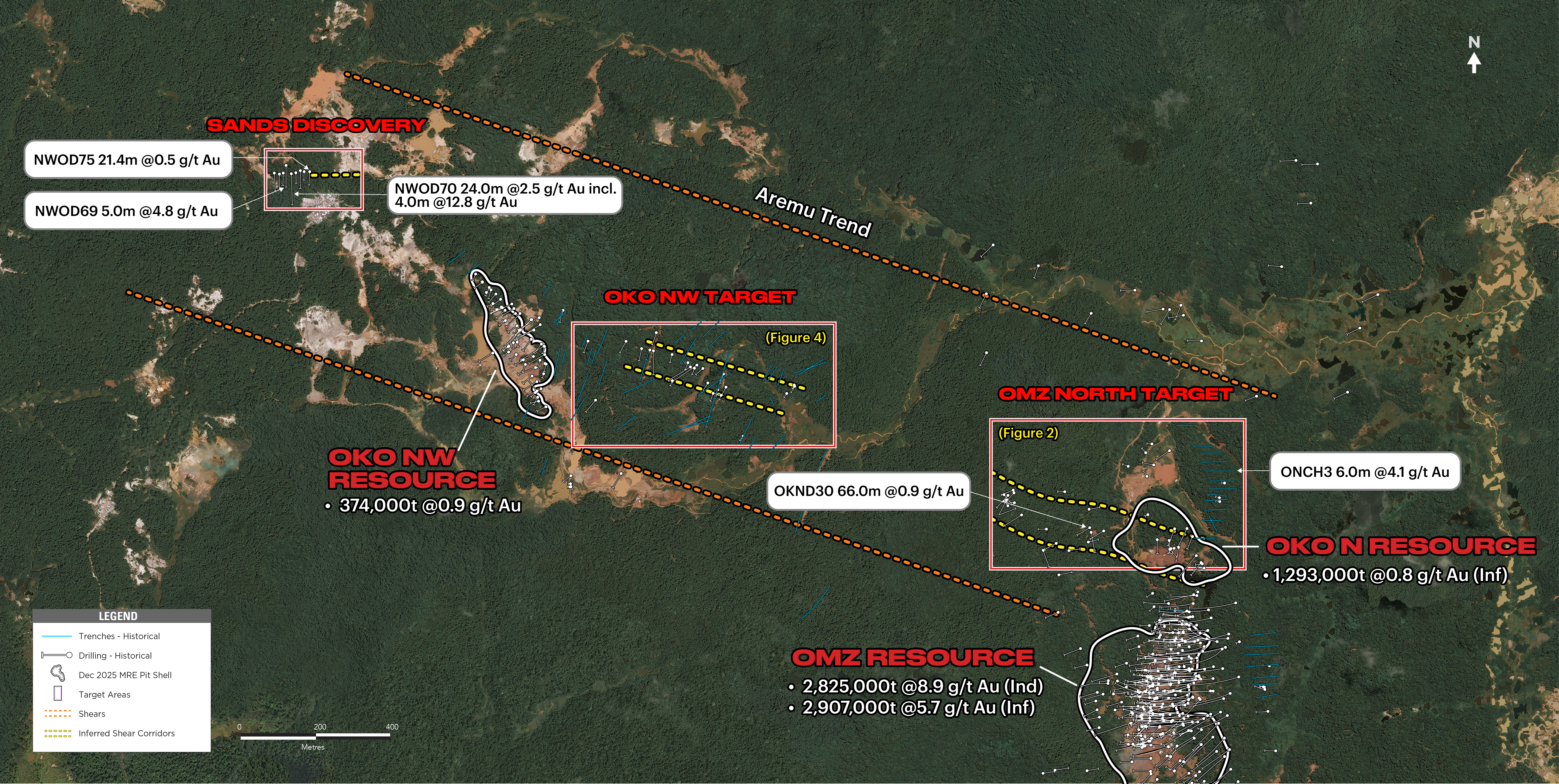 Figure 3 – OMZ North, Oko NW and Sands Discovery image