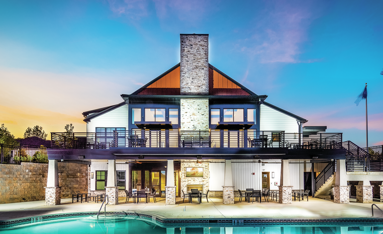 Regency at South Whitehall_Clubhouse_Rear Exterior_Dusk_1_CC_RET_2 (2)