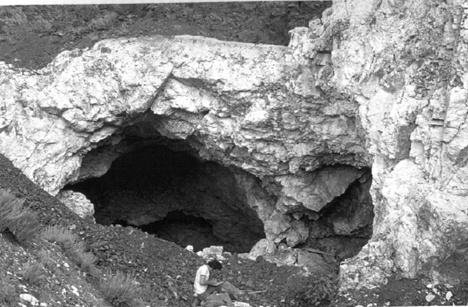 The Brown Derby pegmatite, main gallery in July 1980. From 2015 Conference Paper - Quartz Creek pegmatite field, Gunnison County,  Colorado: geology and mineralogy by Mark Ivan Jacobson, Mines Museum of Earth Science, Colorado School of Mines