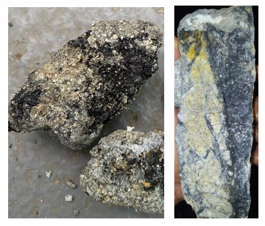 Figure 2: Photos of High-Grade Polymetallic Grab Samples Taken at Olympus