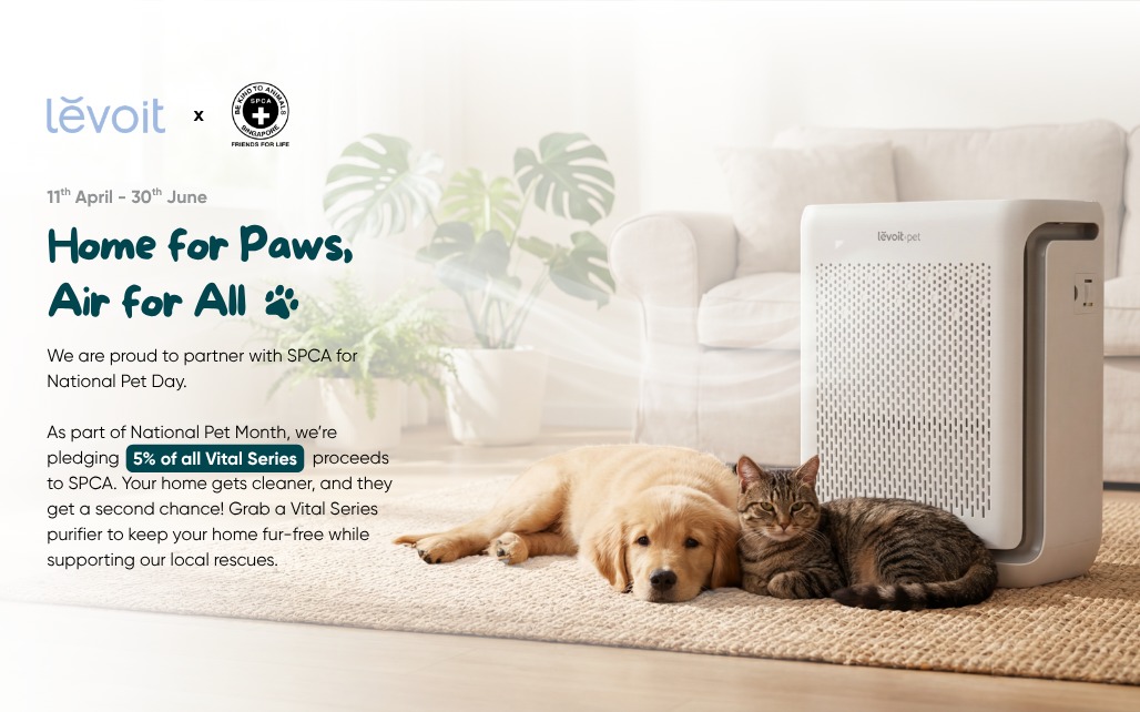 Levoit Singapore Partners SPCA Singapore to Support Pet Adoption