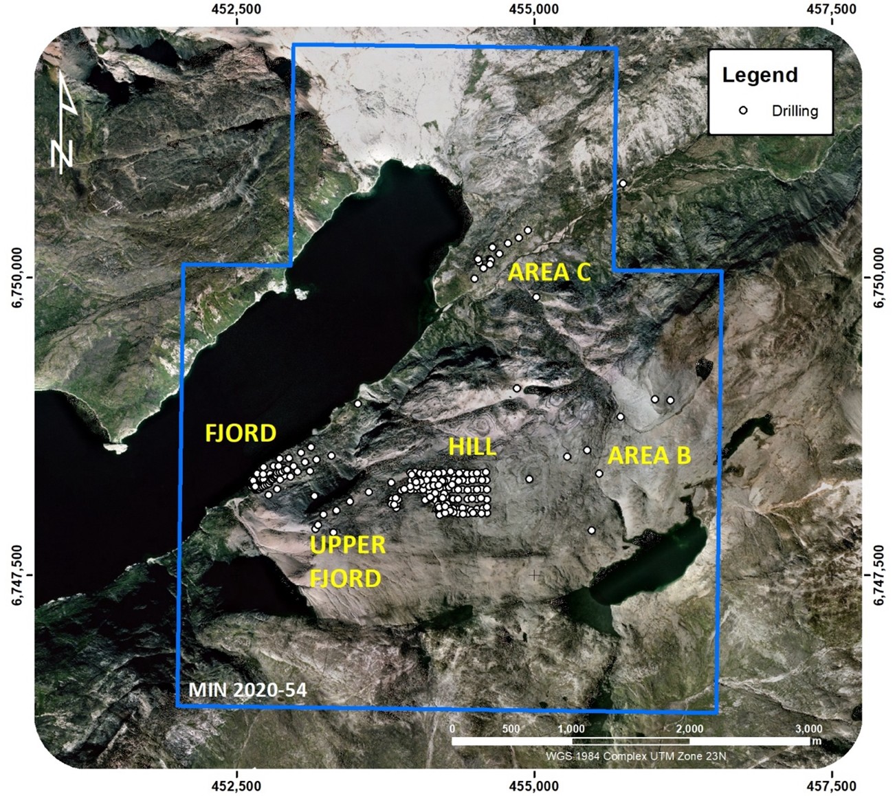 Project Drilling Summary Plan (WGS84 zone 23N) 