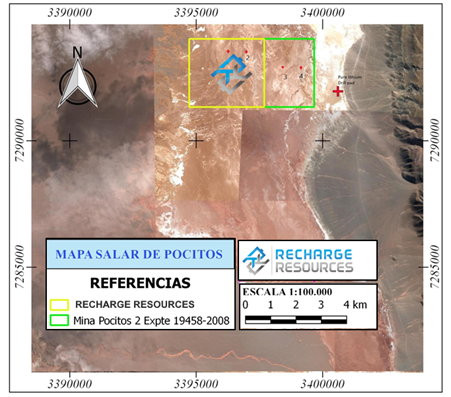 Figure 1 – Pocitos 1 Lithium Brine Map