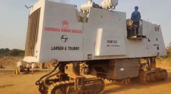 Surface Miner Arriving to Site 