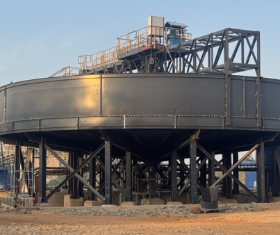 Installation of Pre-Leach Thickener 