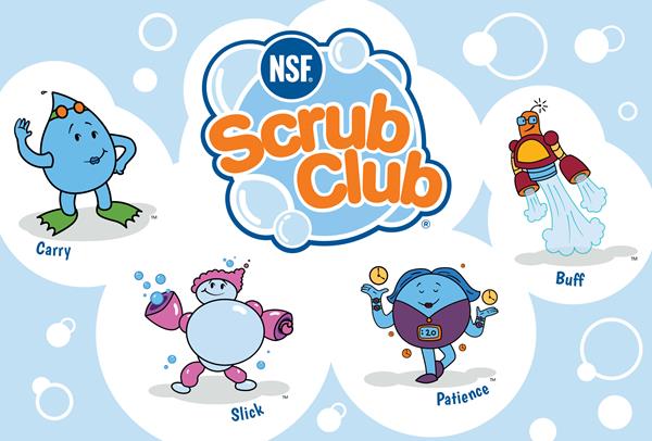 NSF International’s Scrub Club® website includes a brand-new cast of characters and free digital resources ranging from animated music videos to printable worksheets that teach three- to eight-year-old kids the importance of washing their hands.  