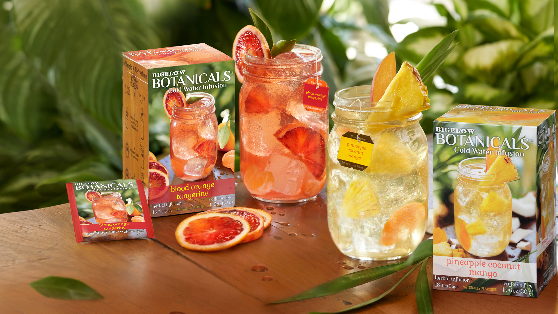 Bigelow Tea Launches Two Botanical Cold Water Infusions: Blood Orange Tangerine & Pineapple Coconut Mango