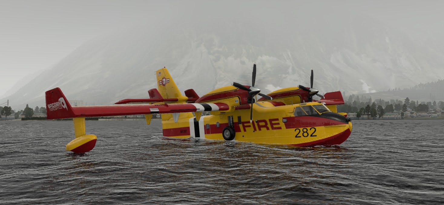 Amphibious Capabilities of the Bridger Aerospace CL-415EAF Super Scooper Simulated in X-Plane 12