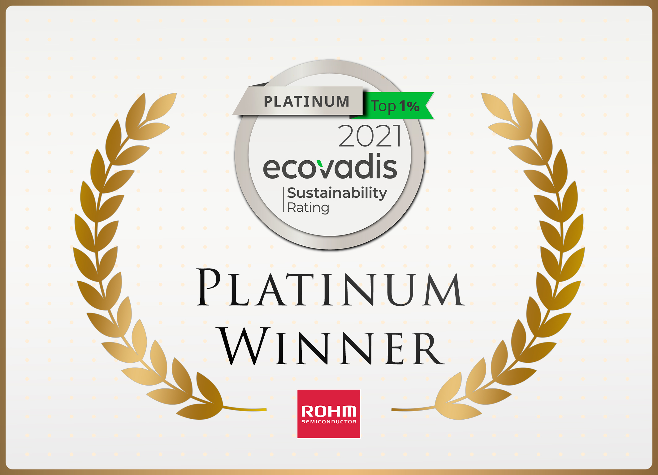 ROHM Awarded Platinum Rating by EcoVadis for 2021 Sustainability Performance