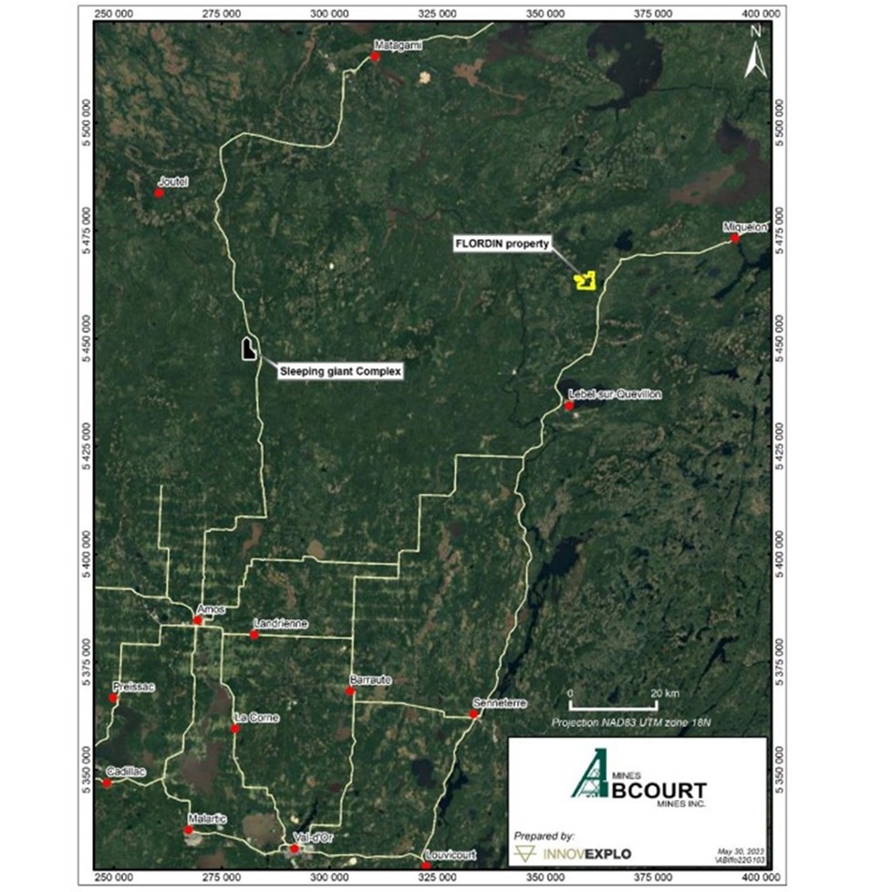 Localisation régionale de la propriété Flordin