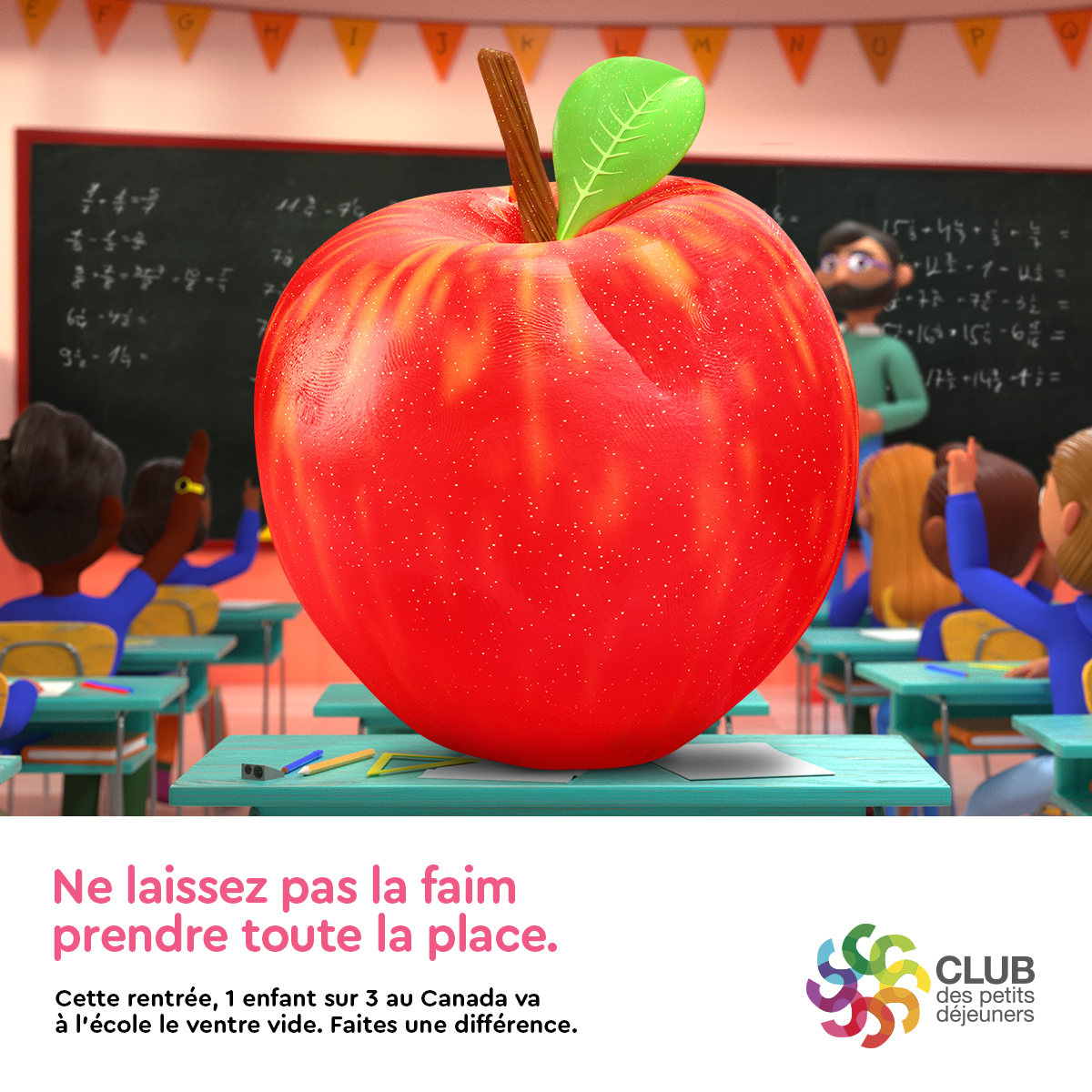 Ne laissez pas la faim prendre toute la place pour 2 millions d’enfants canadiens.