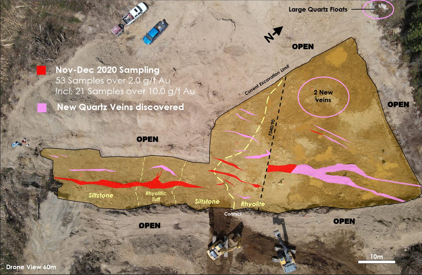 Figure 2: Current Stripping at Lynx Gold Zone in Preparation for Drilling Operations