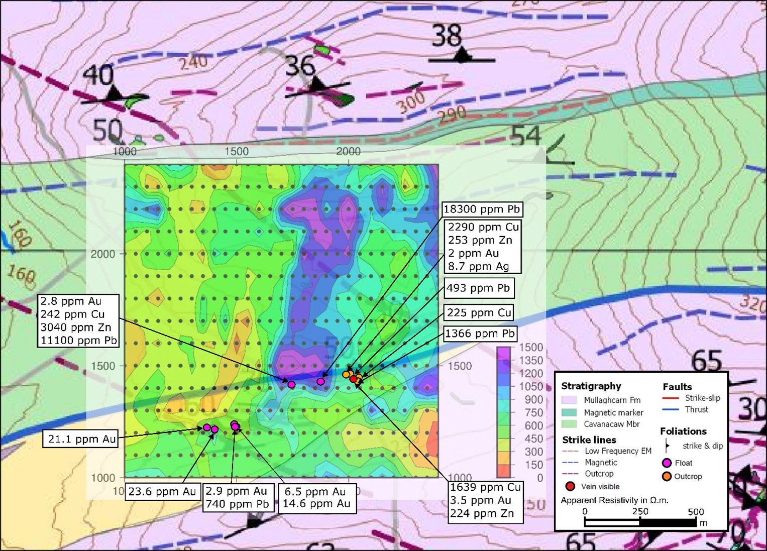 Galantas Gold Announces Geophysical Results for Key Exploration Target Area and Planning Approval for New Drilling Program at the Joshua Vein at Omagh Project