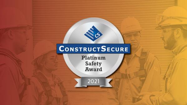 BrandSafway won a Platinum Safety Award from ConstructSecure, a third-party global risk assessment company.