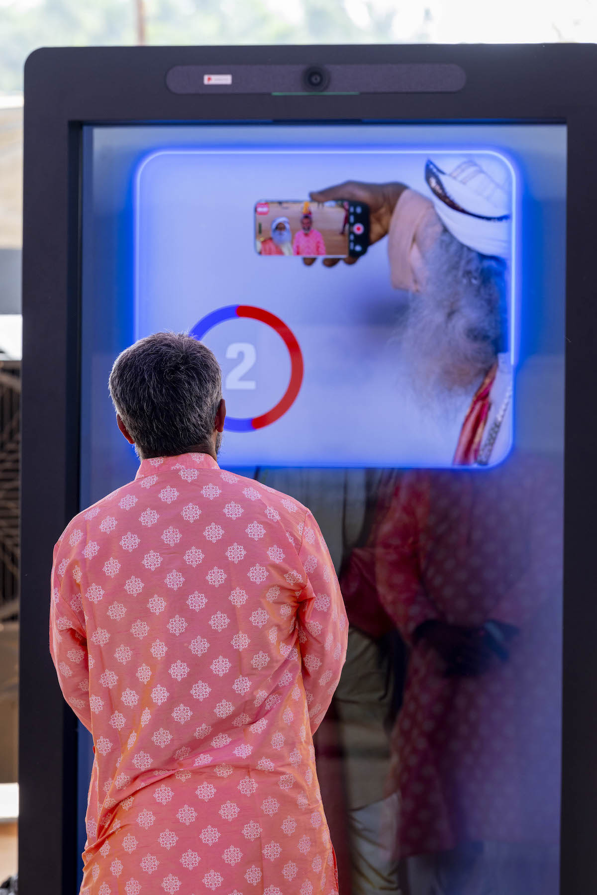 Sadhguru Proto Hologram Selfie Tech India