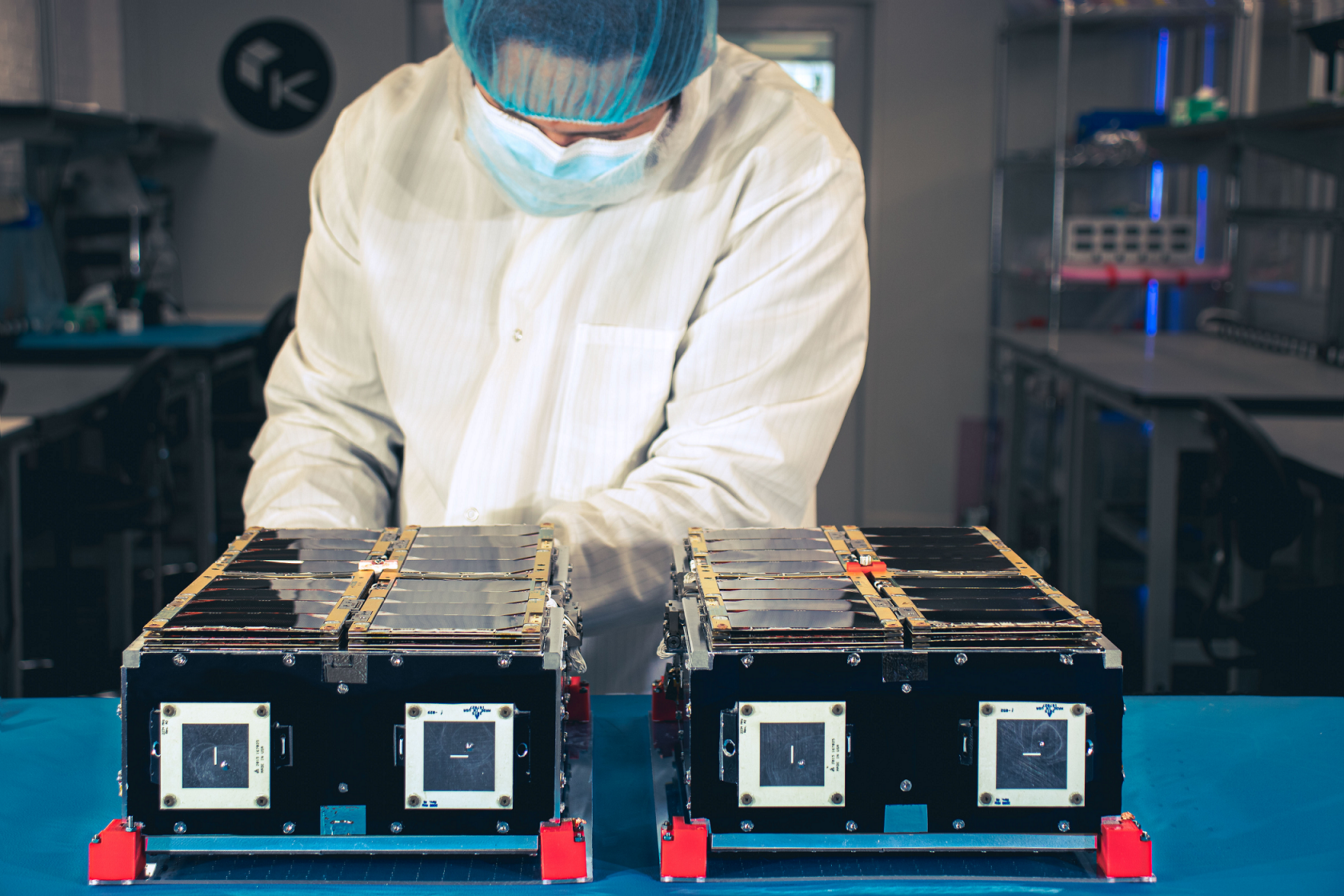 Kepler-16 & Kepler-17 being tested by a technician