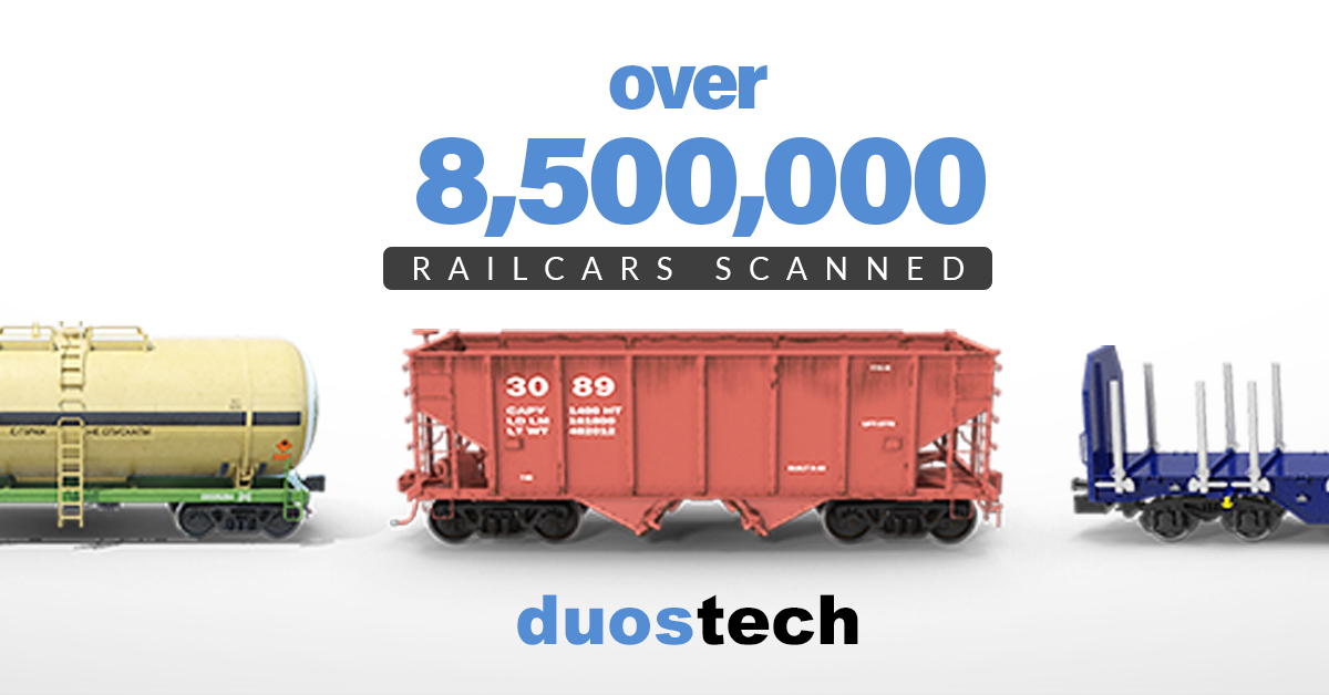 Duos RIP® Scans Over Eight and a Half Million Railcars in ‘23Duos-Powered AI Scans Assist Railroads with Increasing Safety and Velocity