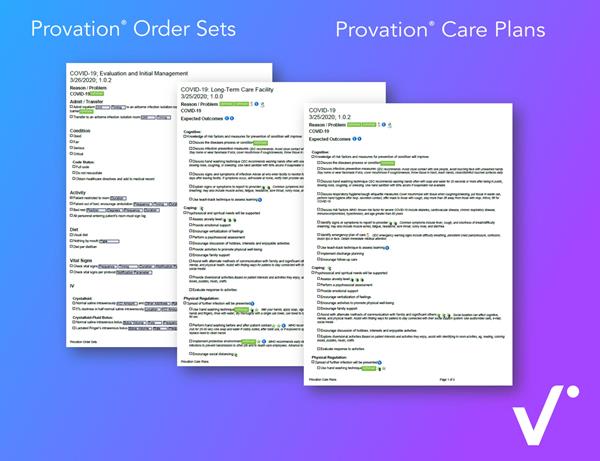 Examples of Provation Order Sets and Care Plans PDFs