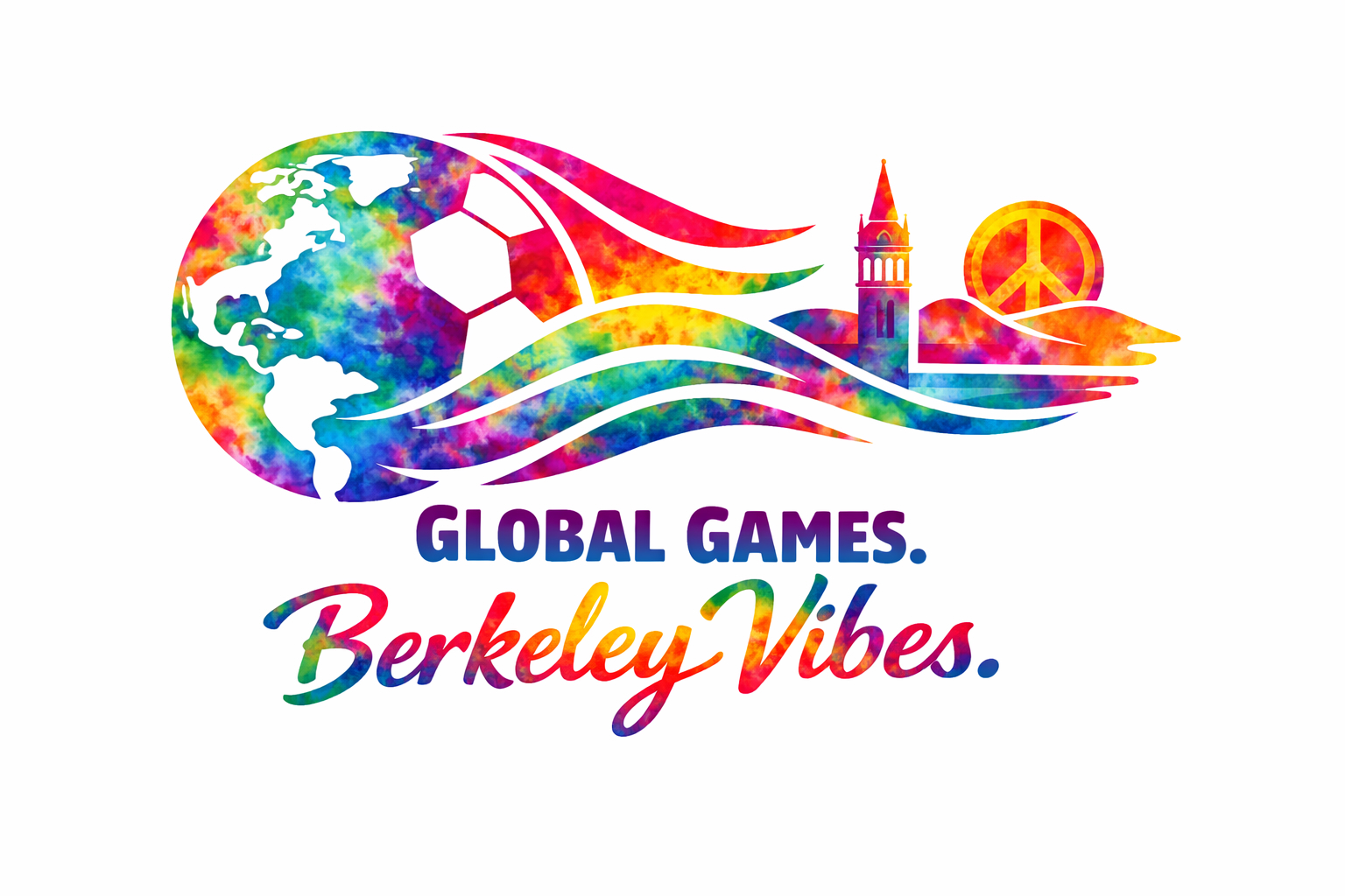 Global Games. Berkeley Vibes. World Cup Logo