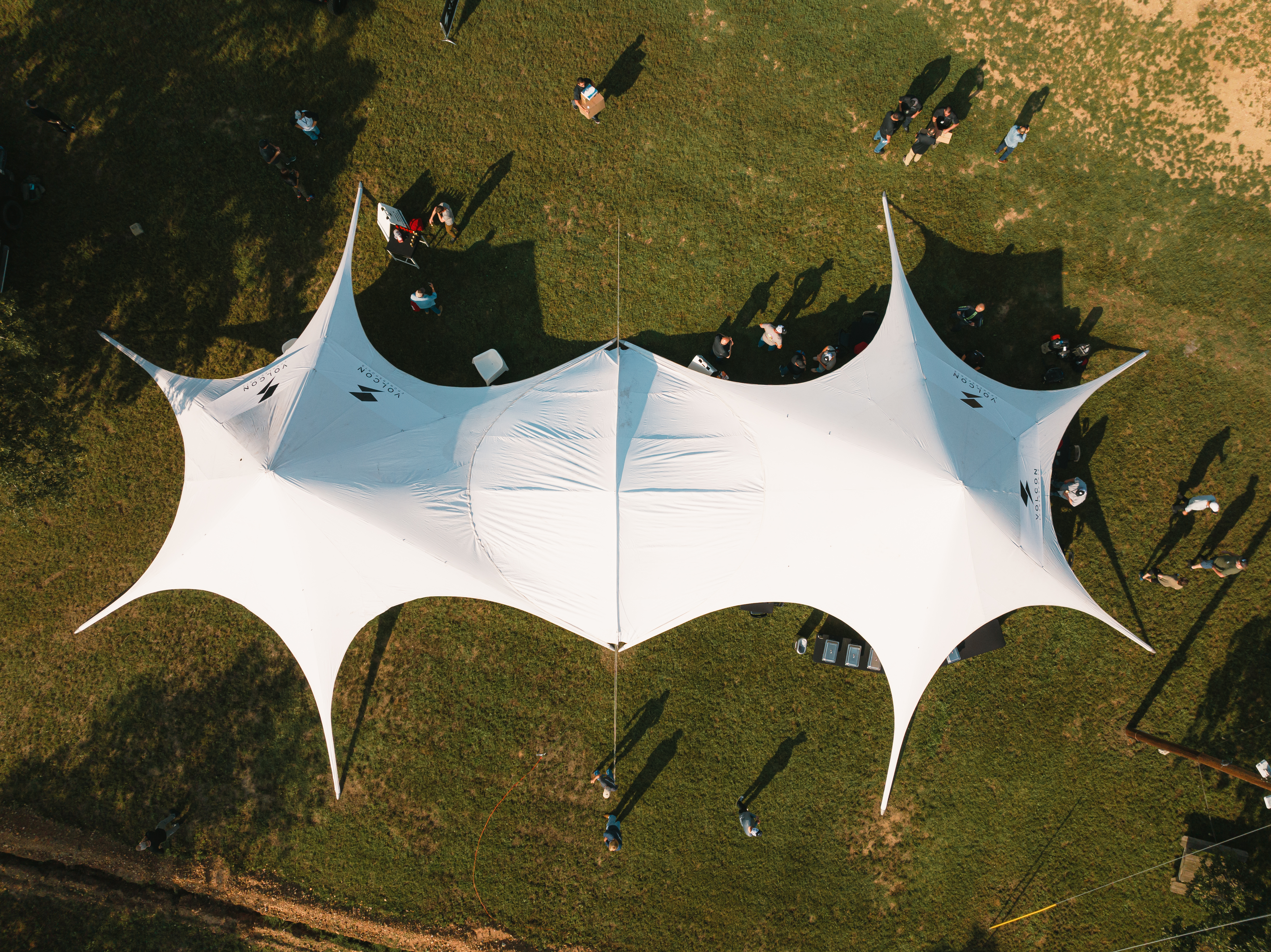 Ariel Shot of Volcon Stag Demo Day Setup at Rally Ready Track