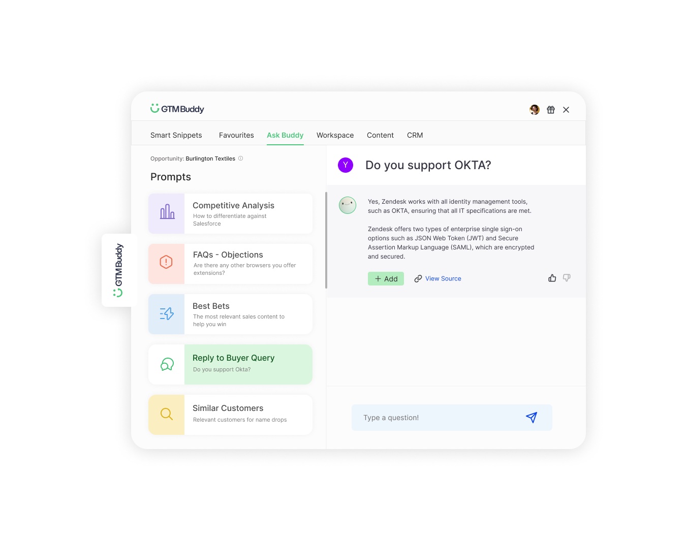 Figure 2 - Ask Buddy - Prompt Engineering