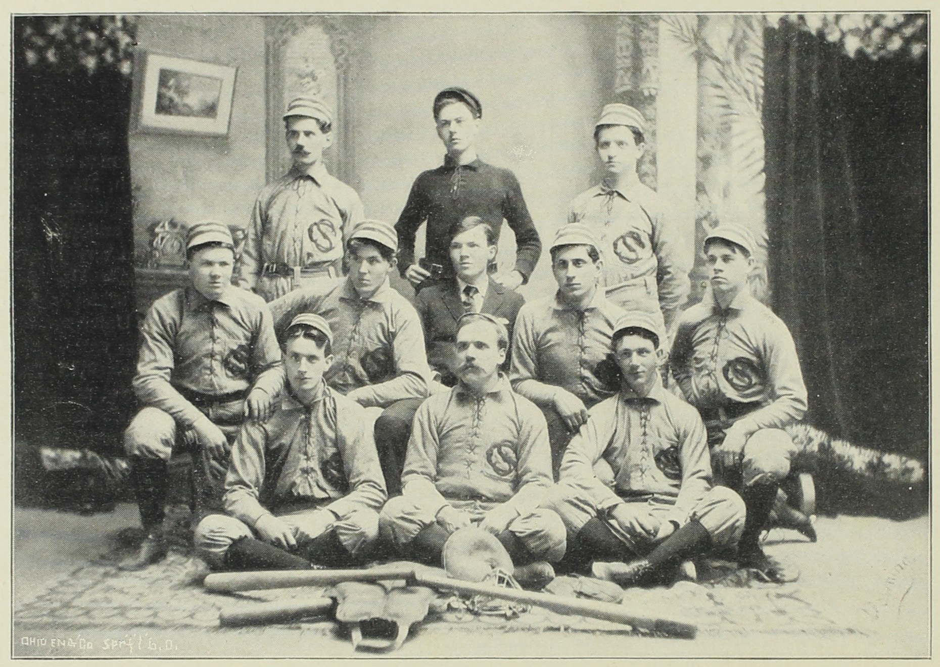 In 1897, Cedarville University's "Orange and Blue Warriors" baseball team competed against nearby colleges.