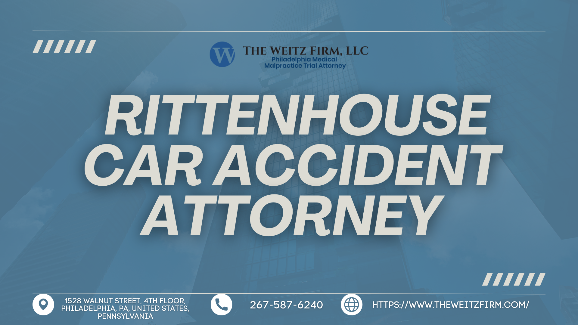 Injured in a crash? The Weitz Firm provides top-tier legal support for car accident victims in Center City and Rittenhouse, Philadelphia.