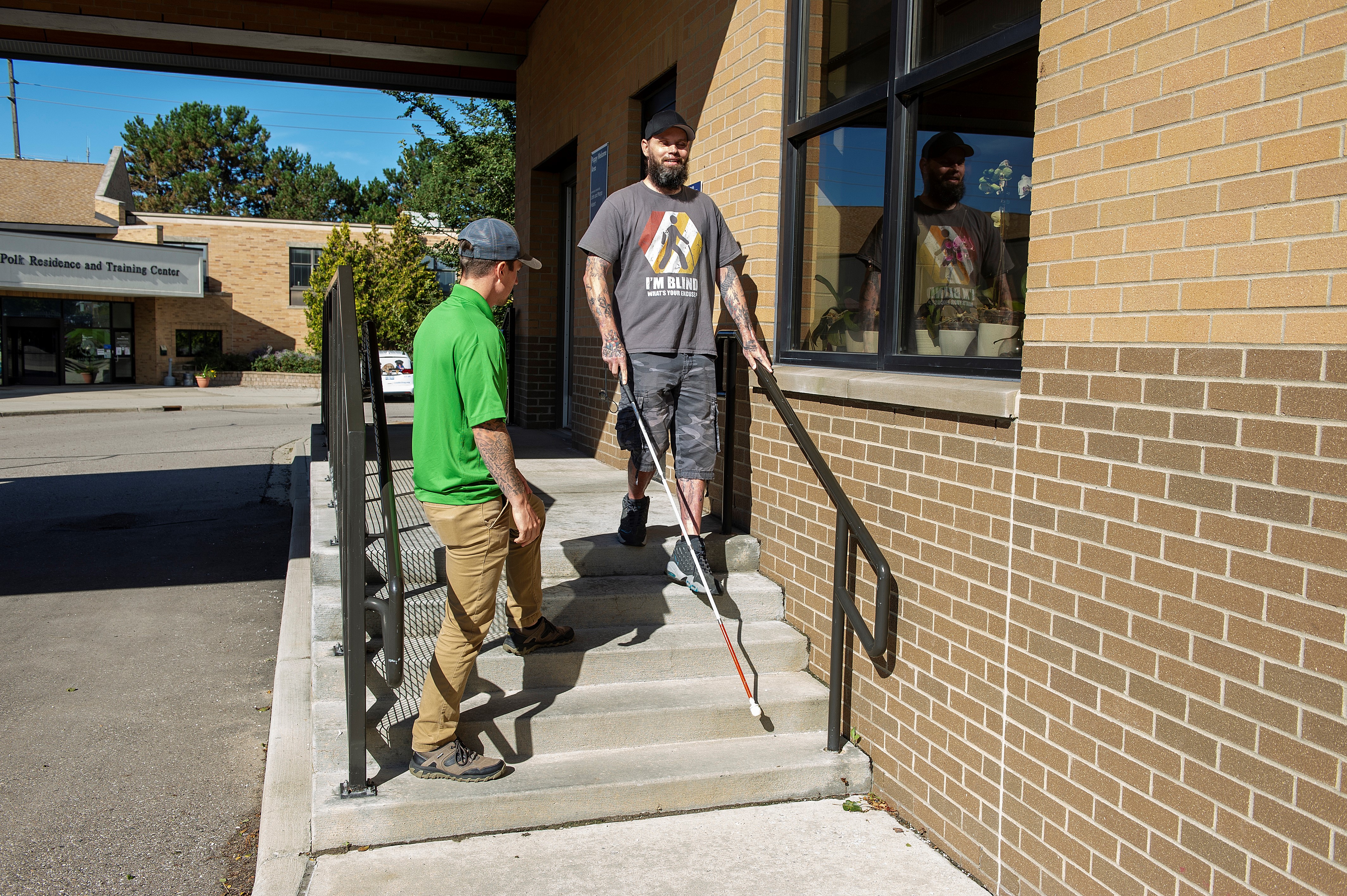 O&M Training on Leader Dog's Campus