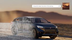 Digital car advertisement by WPP and NVIDIA Omniverse and generative AI