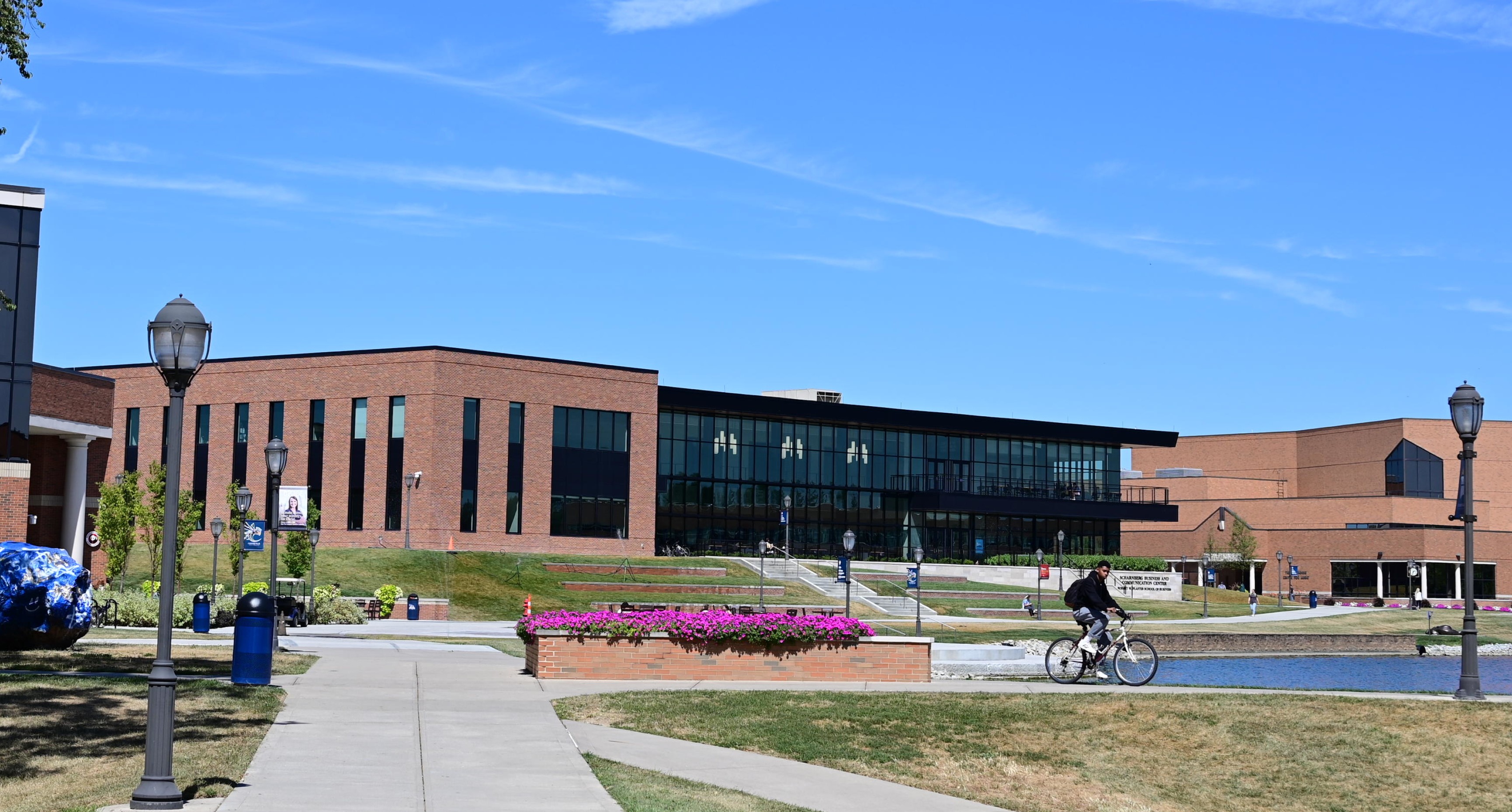 The growth of Cedarville University is remarkable as it is now one of the largest private universities in Ohio. And, with growth and the construction of the $40 Million Scharnberg Business and Communication Center above, Cedarville's impact on the Ohio economy is $472 million. Photo by Scott Huck