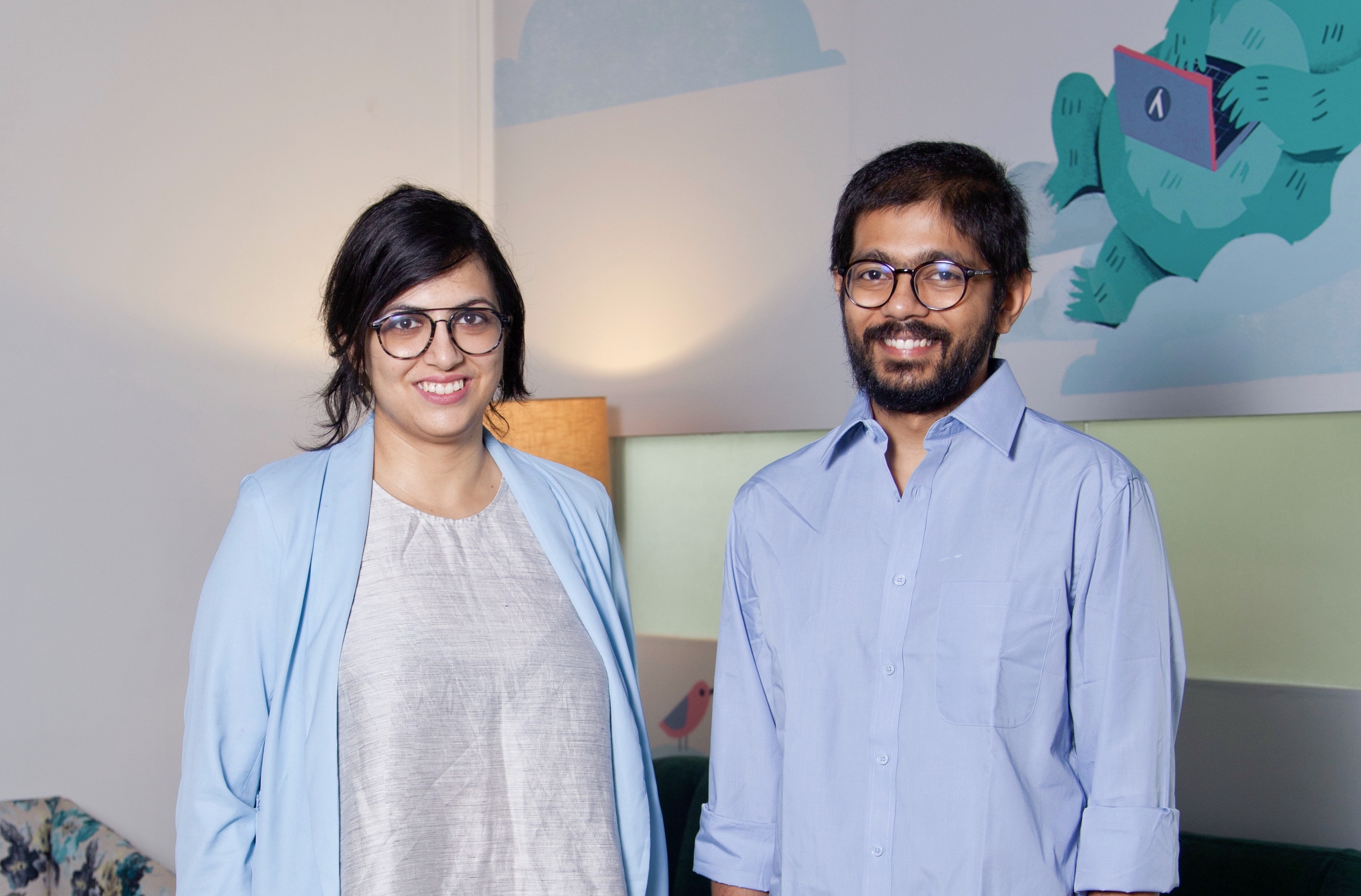 Hasura Co-Founders Rajoshi Ghosh (COO) and Tanmai Gopal (CEO)
