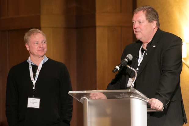 Dr. Marc Philippon, Managing Partner, The Steadman Clinic and Co-Chair of Steadman Philippon Research Institute, and Dr. Bill Moreau, Vice President of Sports Medicine at the USOC, welcome featured speakers and attendees to the 2nd Annual Injury Prevention Symposium.