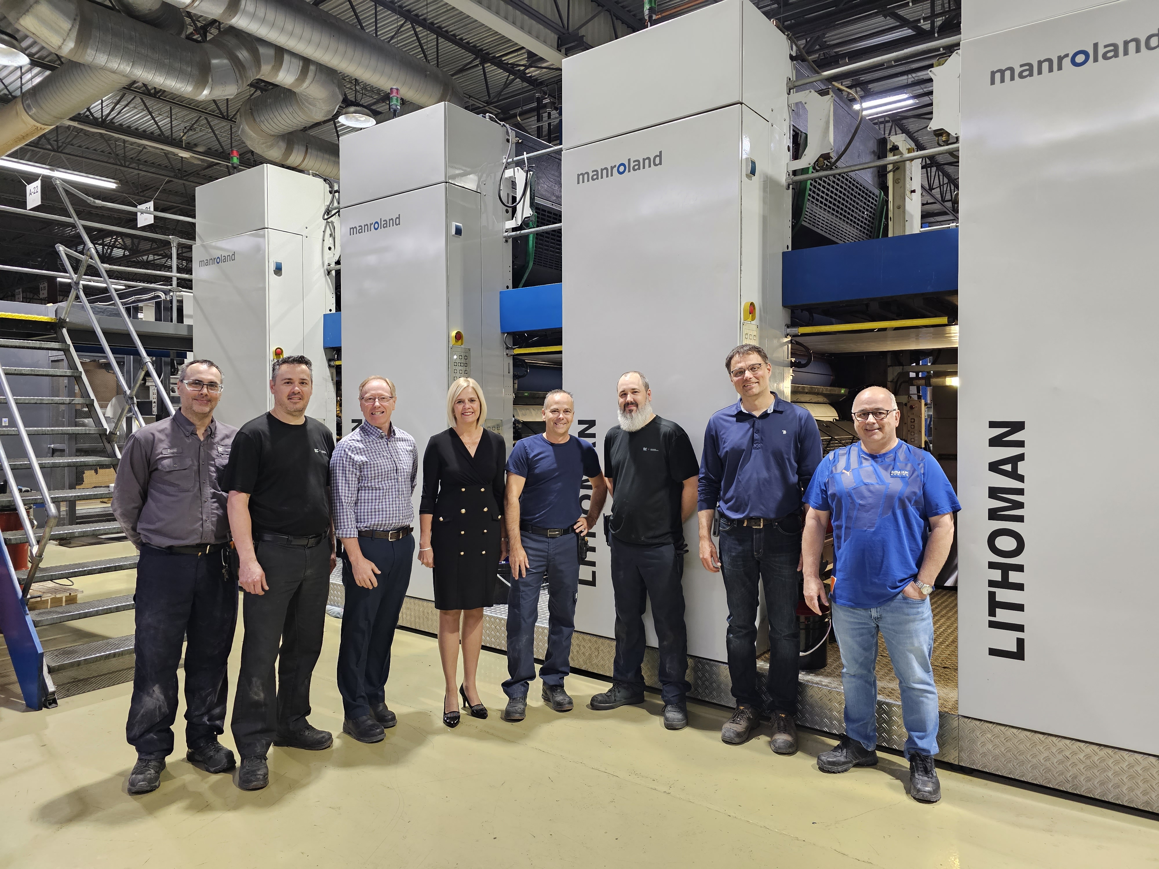 From left to right : David Gilbert, Yannick Poirier, Yvan Poulin, Nathalie Grégoire, François Pomerleau, Jonathan Lapointe, Vincent Gilbert and Marc G