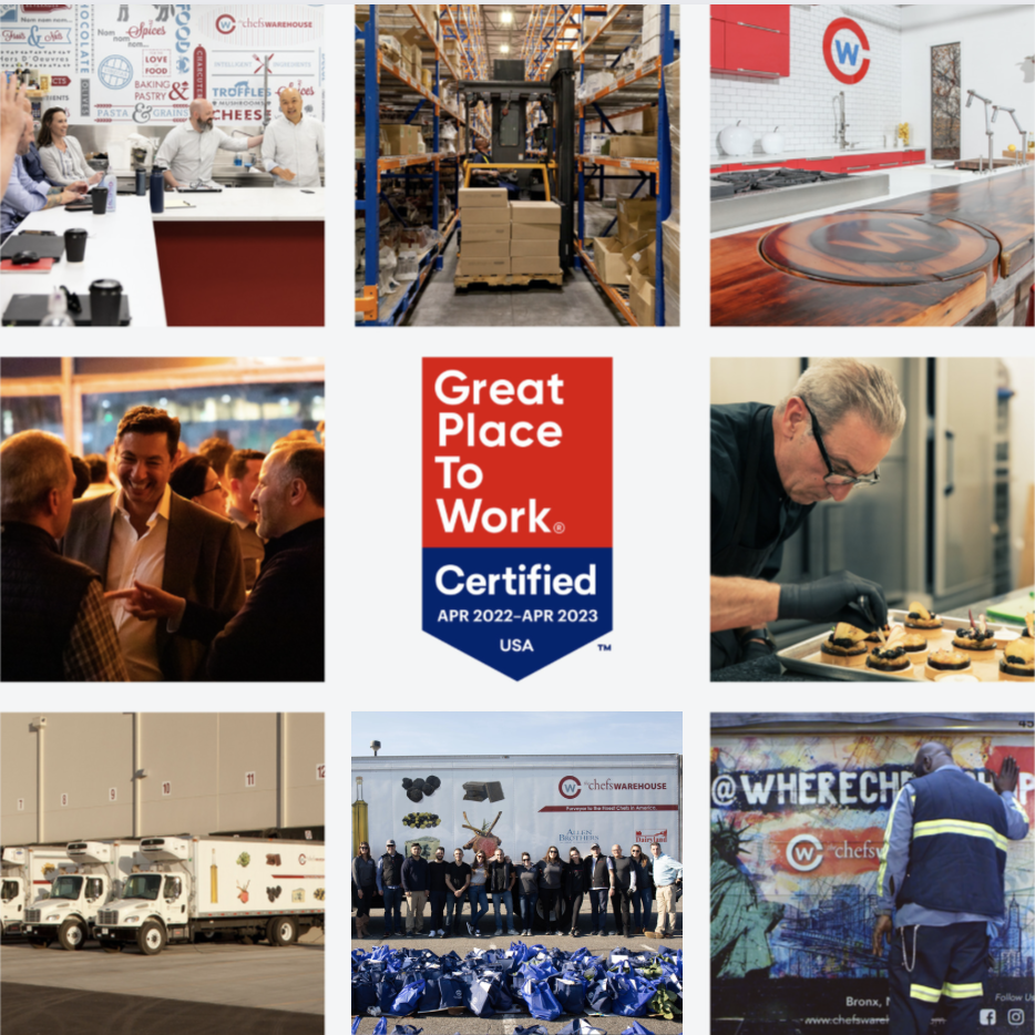 The Chefs' Warehouse, Inc.  Becomes Great Place To Work® Certified