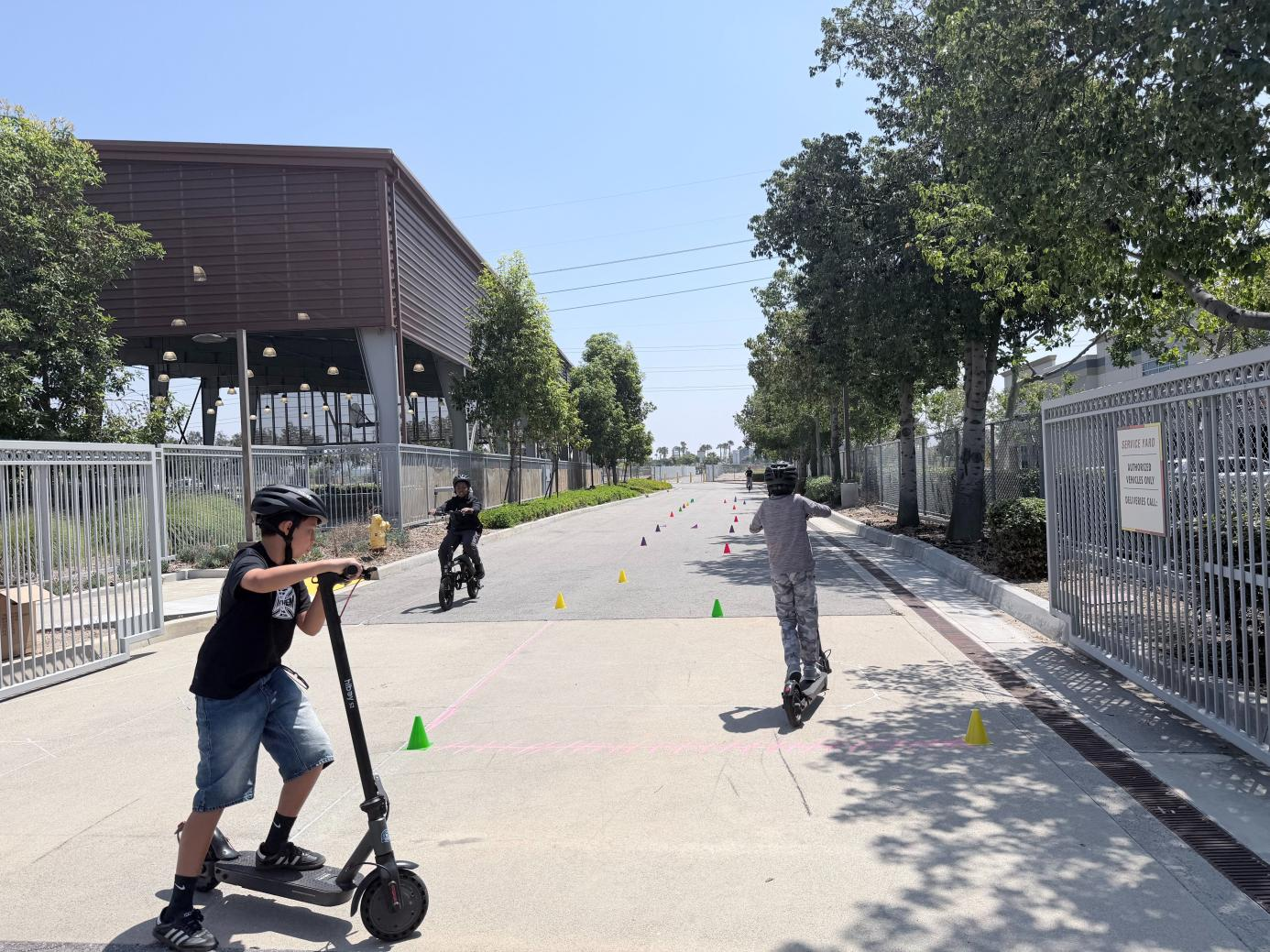 Teen riders participate in ebike safety activities at Rancho Cucamonga E-Bike Safety Fair