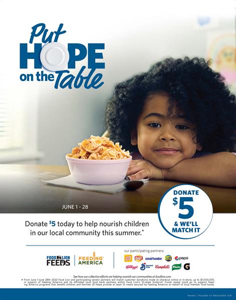 Food Lion Feeds' Summers Without Hunger Campaign Runs June 1-28