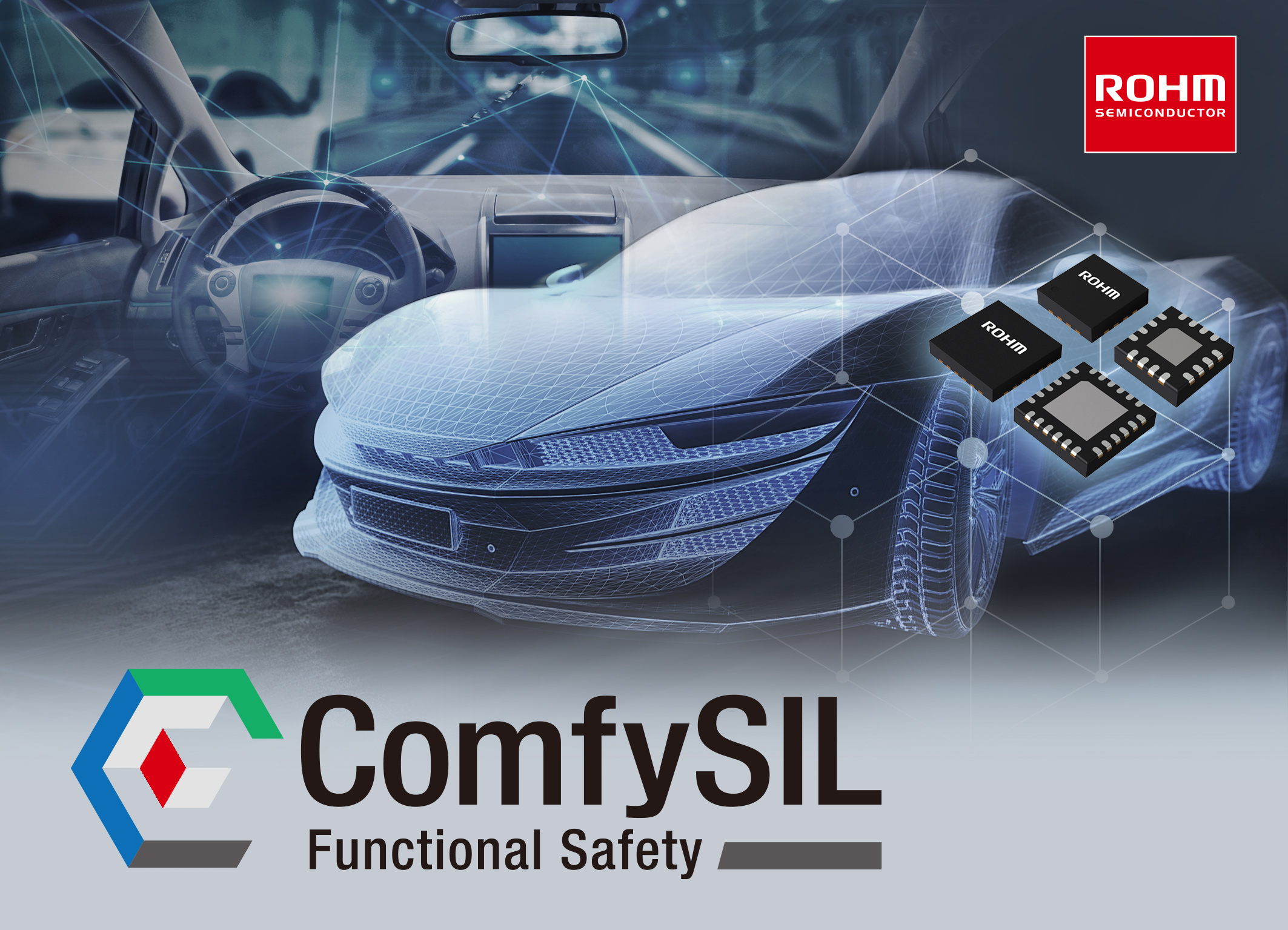 ROHM has consolidated more than 1,000 products under the ComfySIL™ brand to support functional safety in automotive systems.