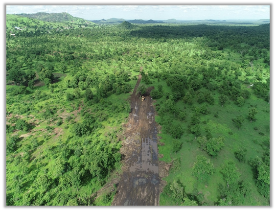 Figure 3 – Progress of Namdini Clearing for the Pioneer Access Road