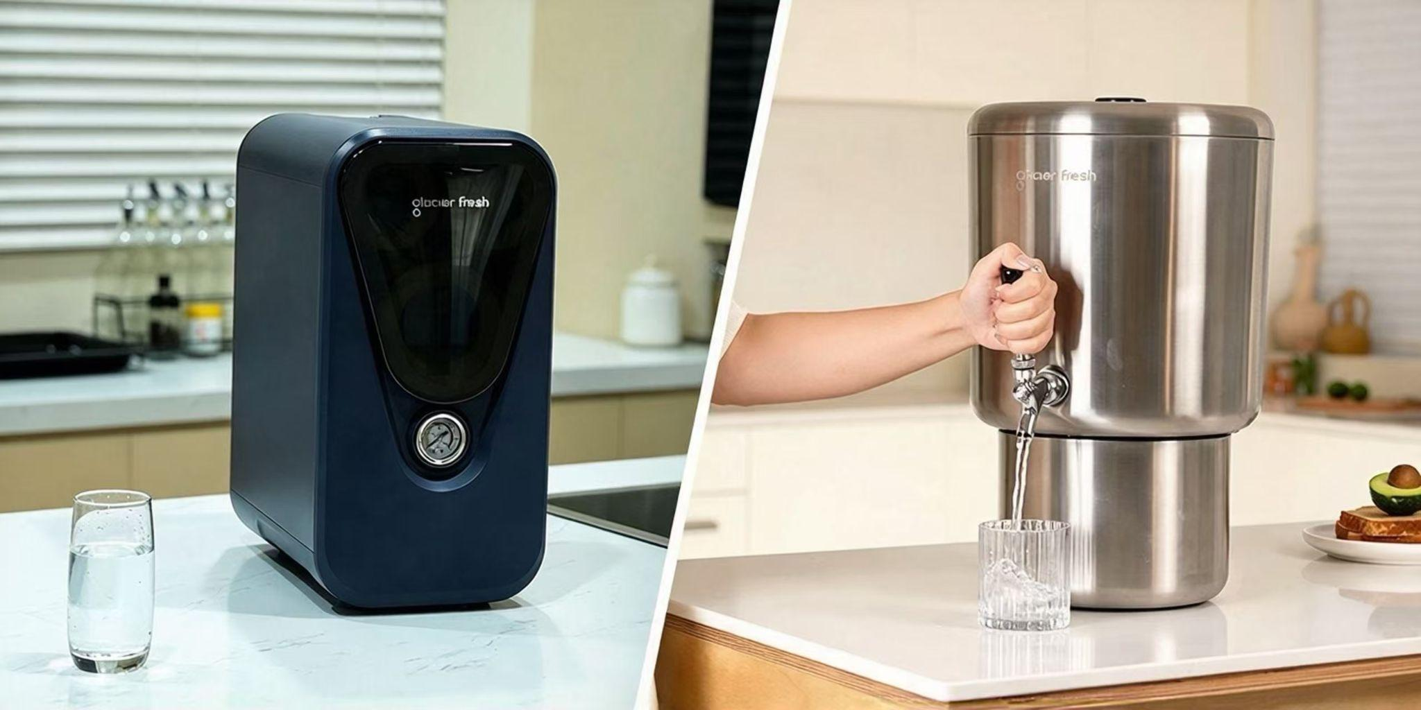 Glacier Fresh`s reverse osmosis system and countertop water filters