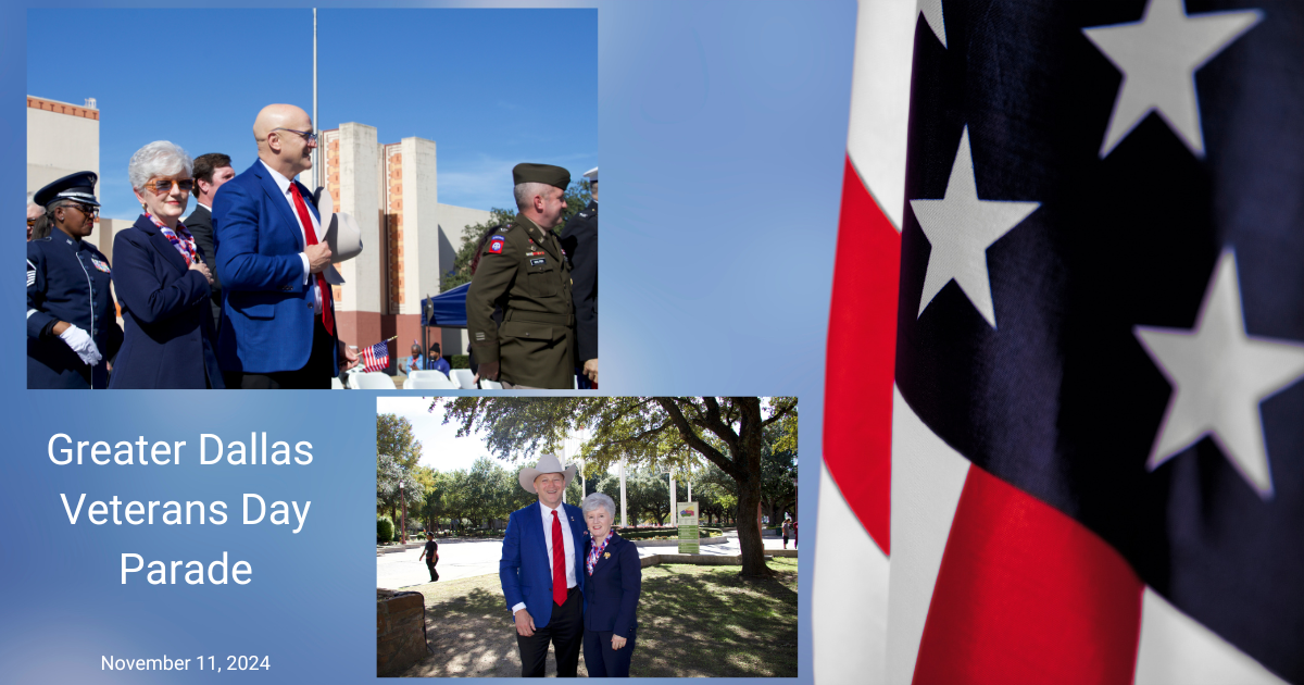 Parker University President Dr. William E. Morgan Serves as Grand Marshal of Greater Dallas Veterans Day Parade