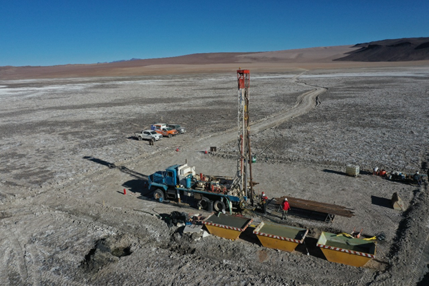 Fig1. Drilling operation at Laguna Verde