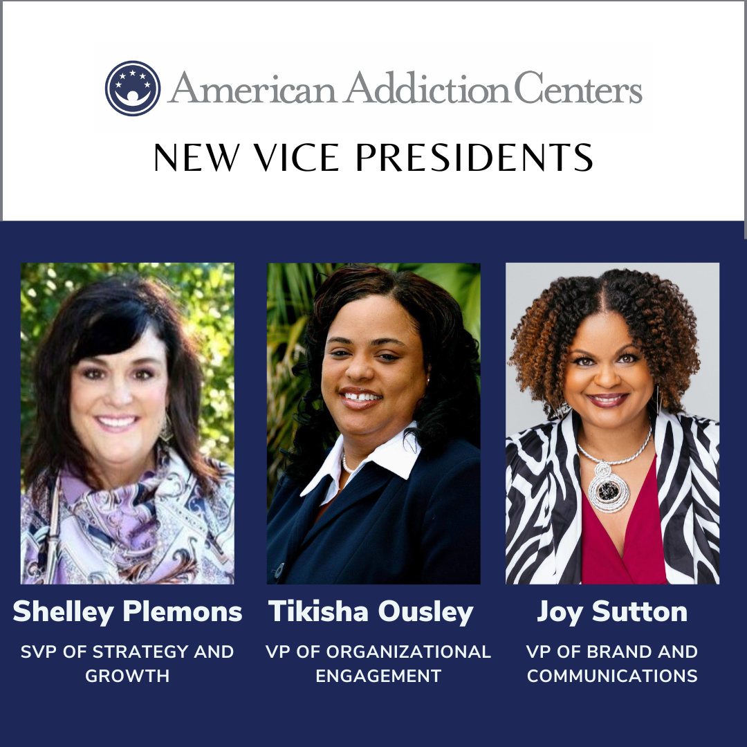 The new appointments include Shelley Plemons, M.S., as Senior Vice President of Strategy and Growth; Tikisha Ousley, MBA, as Vice President of Organizational Engagement; and Joy Sutton, M.Ed., as Vice President of Brand and Communications.