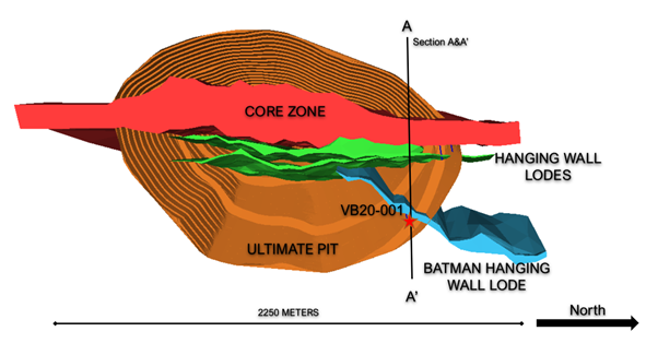 Figure 1 – Batman Hanging Wall Lode