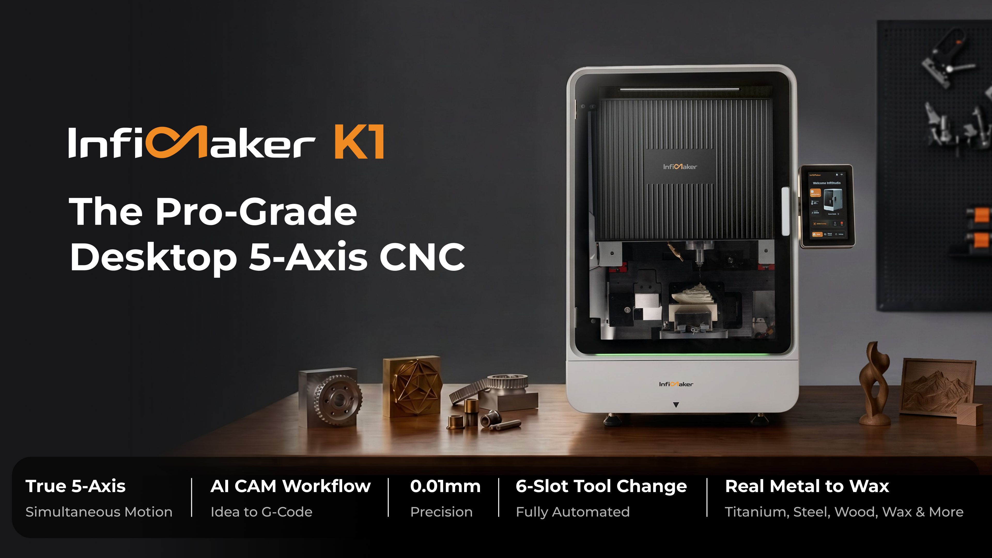 InfiMaker K1 - Desktop 5-Axis CNC