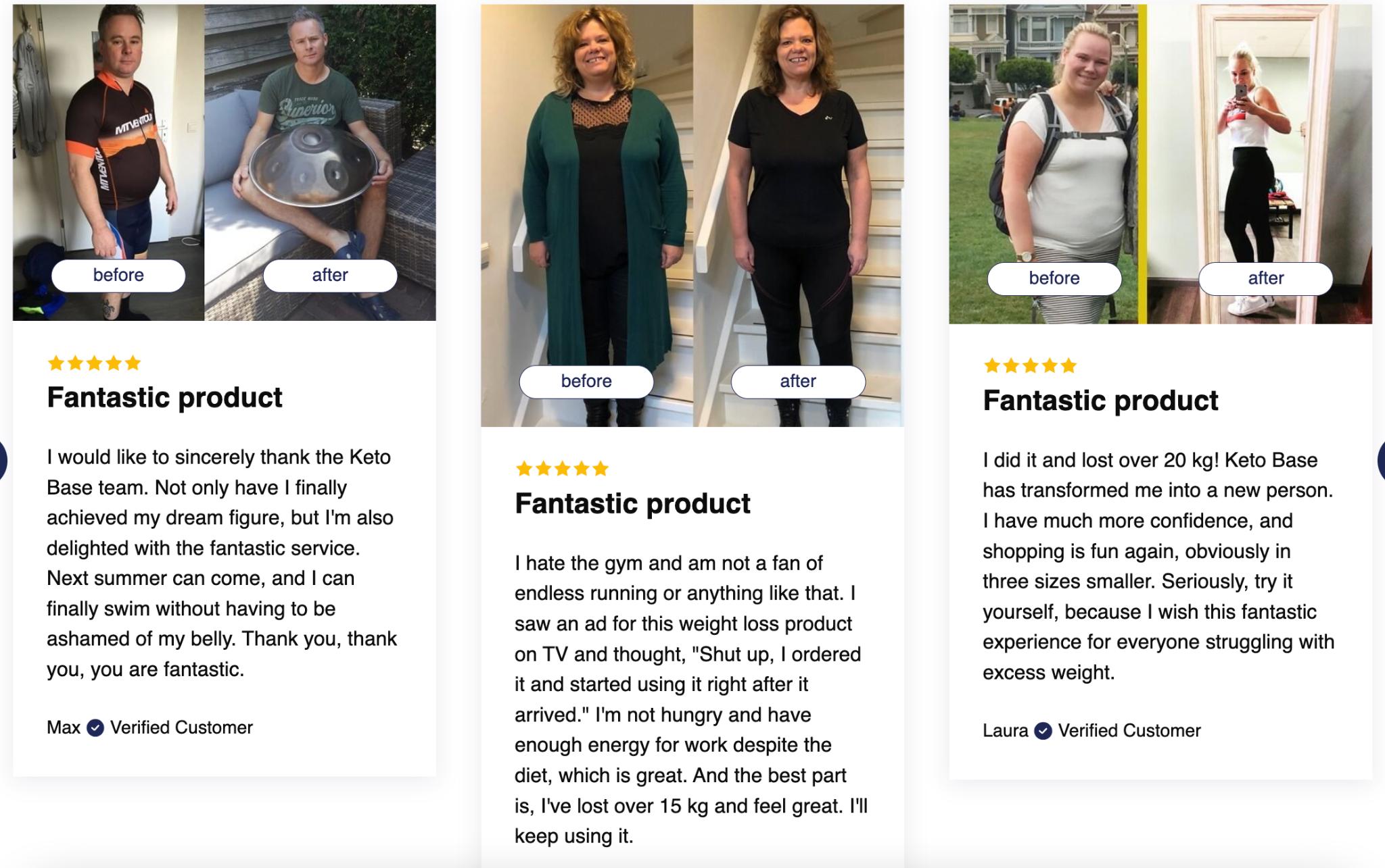 Keto Base testimonials 